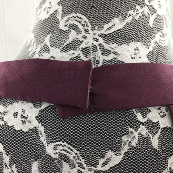 Y2K Cynthia Cynthia Steffe Mocha Purple Halter Sheath Dress Womens 10 Babydoll - Picture 4 of 14